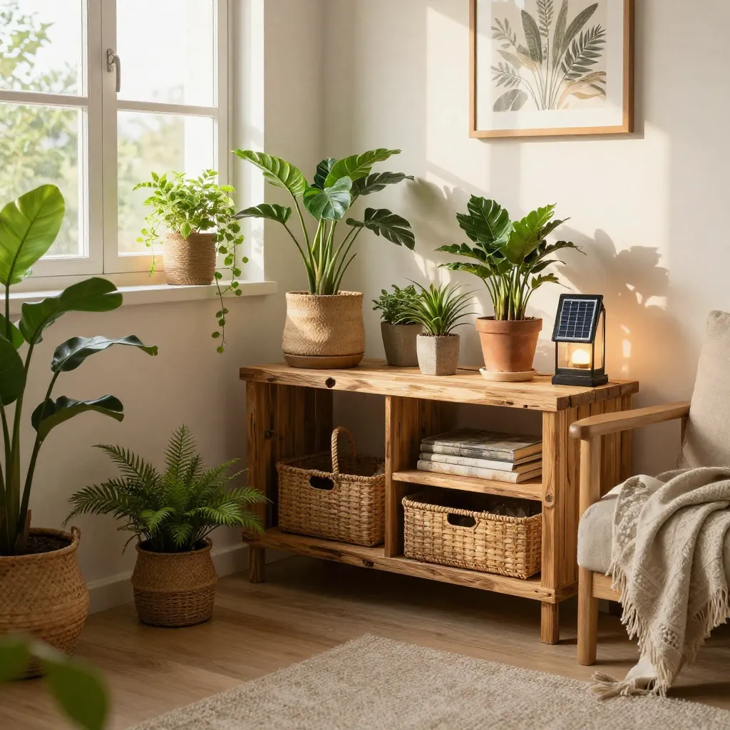 Warm apartment background with neutral texture